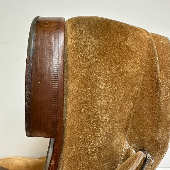 VERY GOOD Mezlan Suede Chukka Boot Tan Monk Strap Buckle Made in Spain 8.5 - Picture 12 of 12
